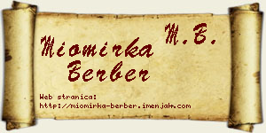 Miomirka Berber vizit kartica